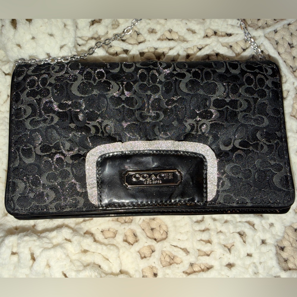 Vintage Coach Black & Silver Evening Bag/Clutch - Picture 11 of 11